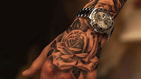 Crosses With Roses Designs For Tattoos For Men