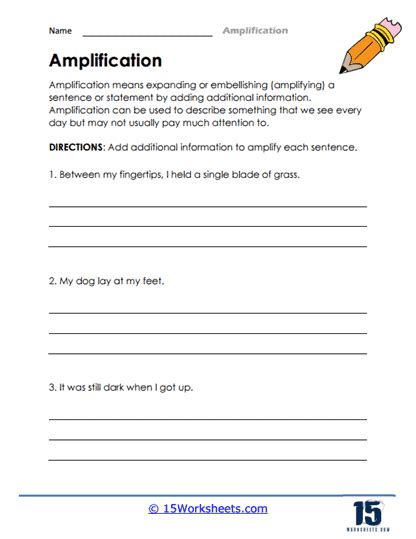 Amplification Worksheets - 15 Worksheets.com