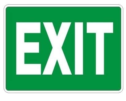 Green EXIT Sign I White Text I Safety Supply Warehouse