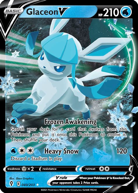 Glaceon V Evolving Skies 174 Pokemon Card - PELAJARAN