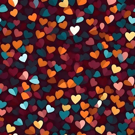 Premium Photo | Colorful hearts as abstract background wallpaper banner texture design with ...