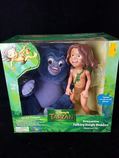 Disney's TARZAN- Talking Jungle buddies Terk and Tarzan- New in box ...