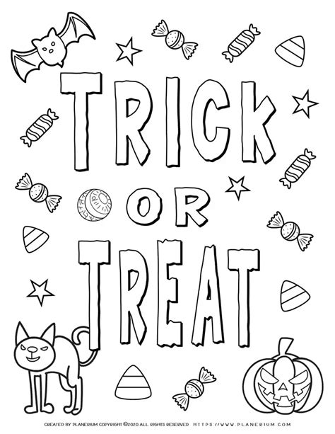 Halloween Coloring Pages | Trick or Treat | Planerium