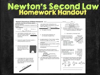 Newton's Second Law Worksheets
