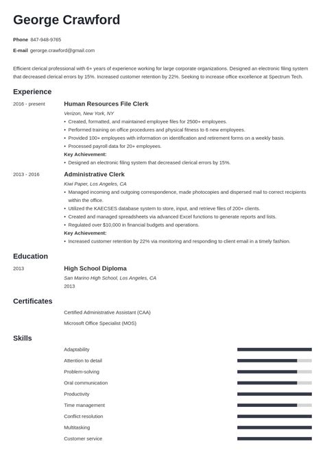 Clerical Resume: Examples & Writing Guide [20+ Tips]