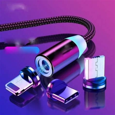 2m Magnetic Micro USB Cable For Mobile Phone Fast Charging USB Type C Cable Magnet Charger Wire ...