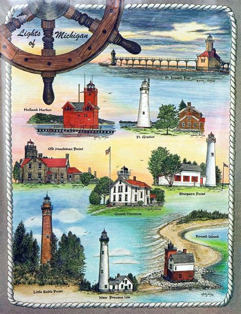 Lighthouses of Michigan | Jigsaw Puzzles