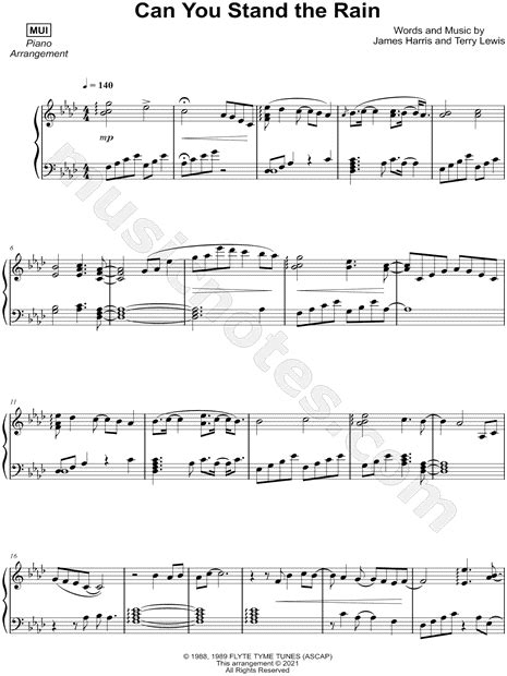 MUI "Can You Stand the Rain" Sheet Music (Piano Solo) in F Minor - Download & Print - SKU: MN0236149