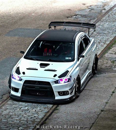 This! Evo X wicked white. Custom headlights | Mitsubishi evo, Mitsubishi lancer evolution, Evo x