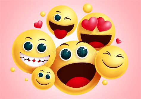 Group of smileys stock illustration. Illustration of background - 13328902