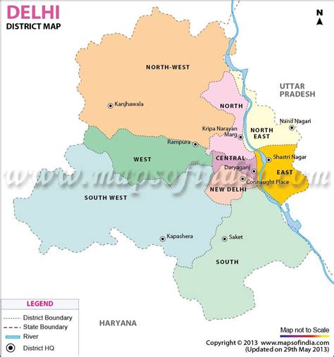 Delhi District Map | Map, Delhi map, Political map