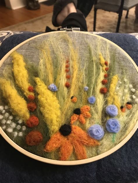 Needle felted wildflowers. | Needle felting projects, Needle felting, Felting projects