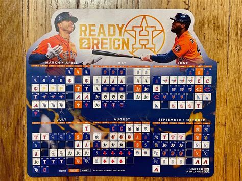 HOUSTON ASTROS 2023 SCHEDULE MAGNET - MMP OPENING DAY SGA 3/30/23 ...