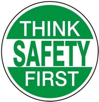 THINK SAFETY FIRST Hard Hat Label / Helmet Decal