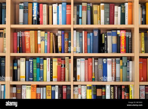 Bookshelf filled with books Stock Photo - Alamy