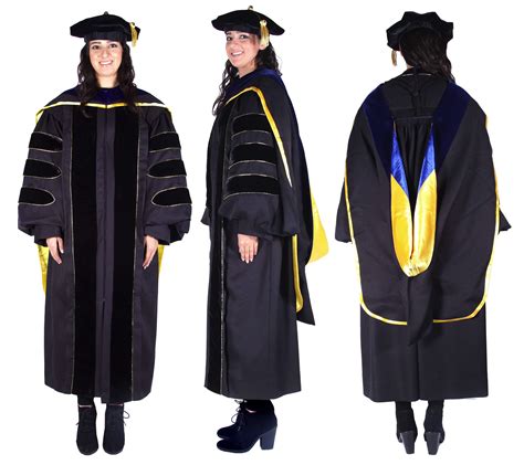 Premium Black Complete Doctoral Regalia | Doctoral regalia, Phd gown, Doctoral gown