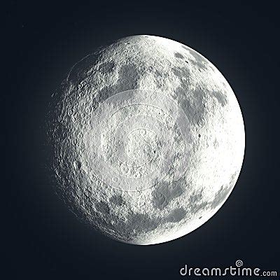 Moon With Lunar Craters Stock Illustration - Image: 59519877