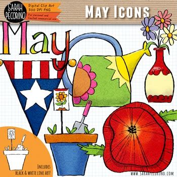 May Spring Clip Art {First Edition} by Sarah Pecorino Illustration