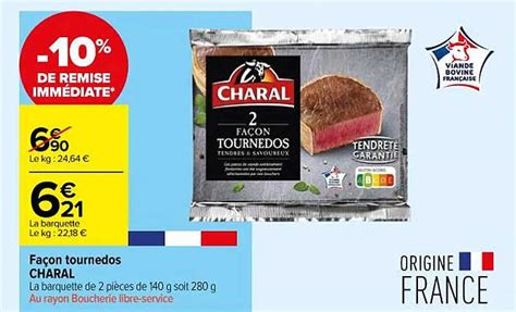 Promo Façon Tournedos Charal chez Carrefour Contact - iCatalogue.fr
