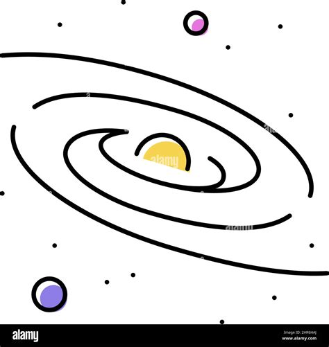 milky way galaxy color icon vector illustration Stock Vector Image ...