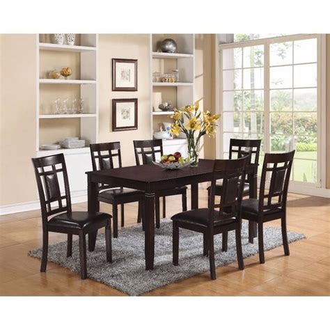 Elegant Dining Set, Espresso Brown, 7 Piece Pack - Overstock - 21807511