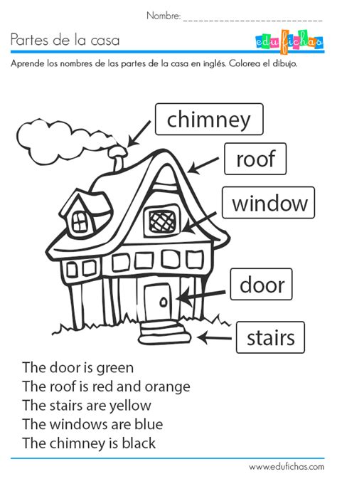 10+ Dibujo De Una Casa Con Todas Sus Partes En Ingles