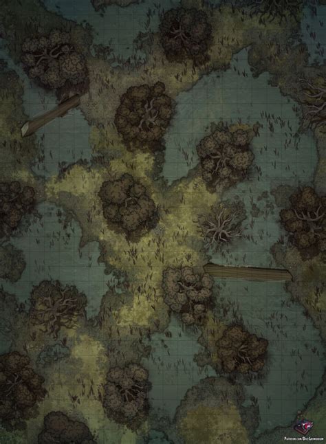 Swamp - D&D Map for Roll20 And Tabletop - Dice Grimorium