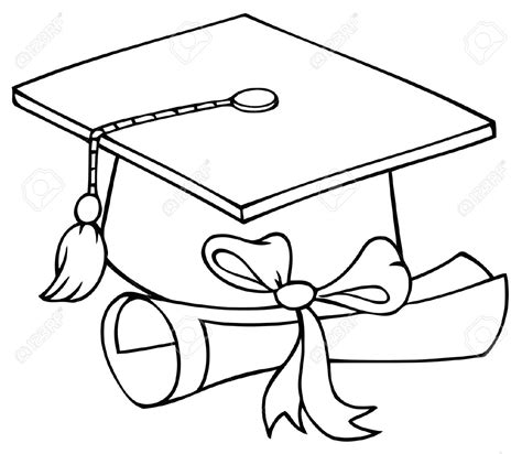 Graduation Cap Black And White Clip Art