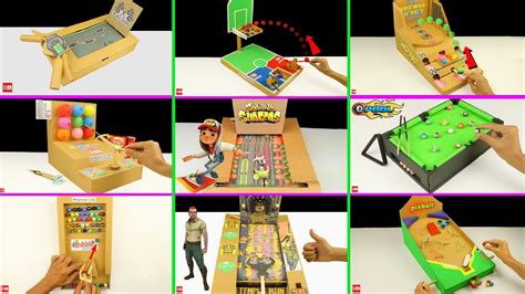 10 Amazing Cardboard Games Compilation - YouTube