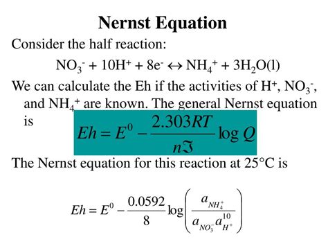 PPT - Nernst Equation PowerPoint Presentation - ID:295837