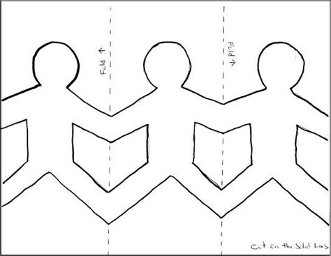 paper dolls holding hands template - Google Search | Paper doll chain, Paper people chain, Paper ...