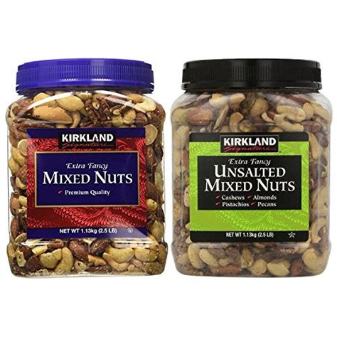 Kirkland Signature Mixed Nuts and Unsalted Mixed Nuts Bundle ...