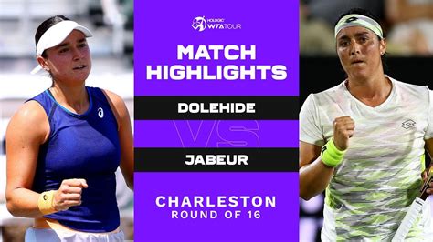 Caroline Dolehide vs. Ons Jabeur | 2023 Charleston Round of 16 | WTA ...