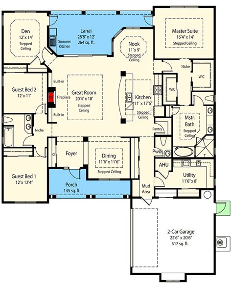 Energy-efficient Home Design with Private Master Retreat & Options ...