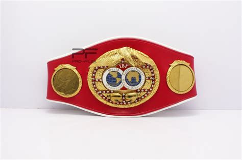 IBF Boxing Championship Belt Metal Plates Boxing Belt Leather Strap ...