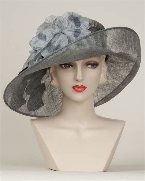 9409VGSP Virginia, gunmetal/dove - Louise Green Millinery | Fancy hats, Wedding hats, Pretty hats