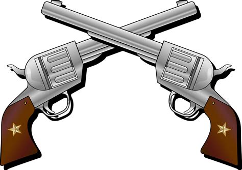 Png Royalty Free Stock Pistol Clipart Free On Dumielauxepices - Draw Six Shooter Transparent Png ...