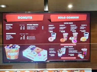 Dunkin Donuts Drive Thru Menu 2022