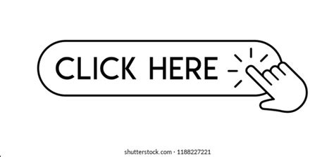 Clicking Hand Icon On Click Here Stock Vector (Royalty Free) 1231569493 ...