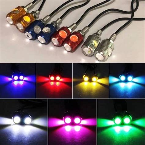 Universal Motorcycle LED Mini Turn Signal Eagle Eye Shape Turn ...