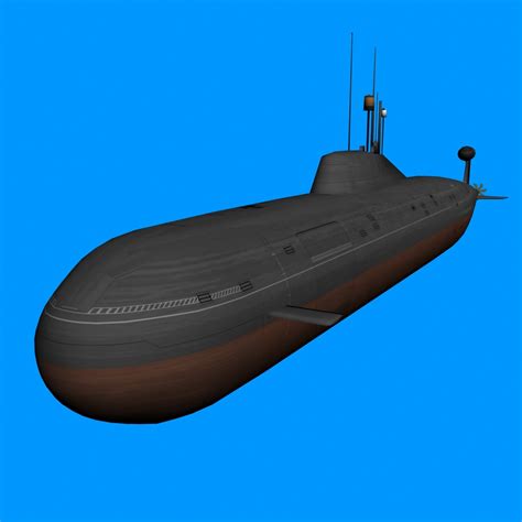 971 akula attack submarine 3d max