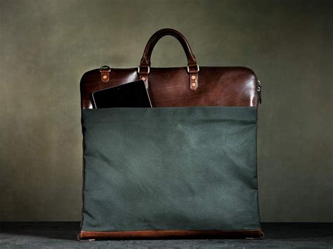 Waxed Canvas Garment Bag - Men's Garment Bag from Satchel & Page | Leather garment bag, Man bag ...