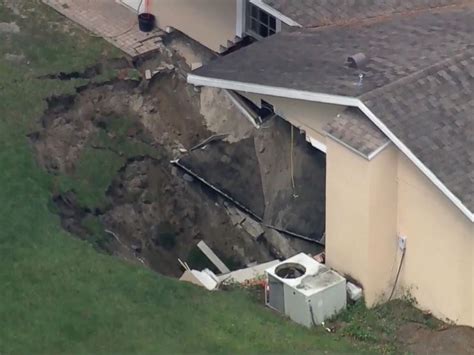 Sinkhole swallows part of Florida home - ABC News