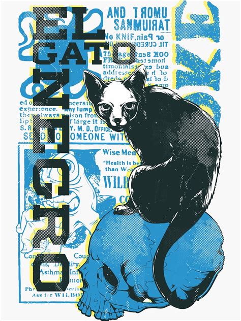 "EL Gato Negro" Sticker by Cvejic | Redbubble