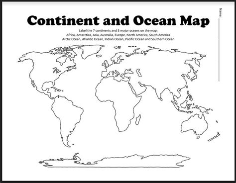 Pacific Ocean Worksheet Third Grade
