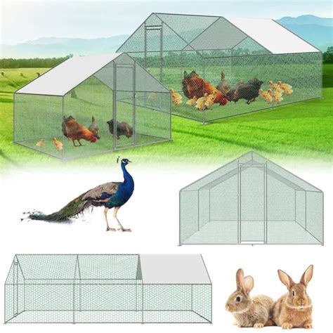 CHICKEN COOP HEN House Animals Poultry Duck Hutch Run Walk In Pen Cage ...