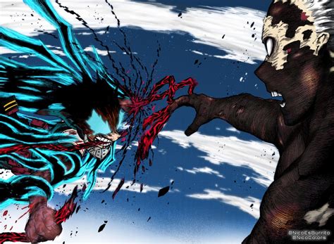 I colored Deku's rage from chapter 286, which was also adapted in the ...