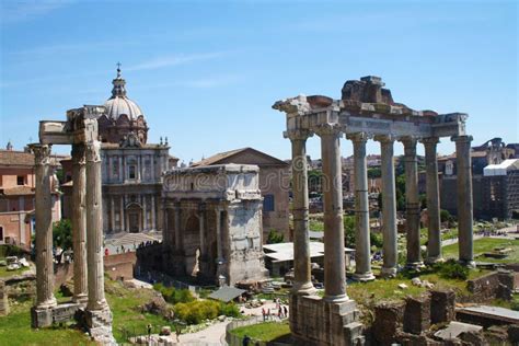 Forum romanum stock image. Image of forum, tourists, rome - 58609693