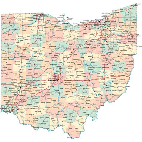 Ohio County Map With Roads