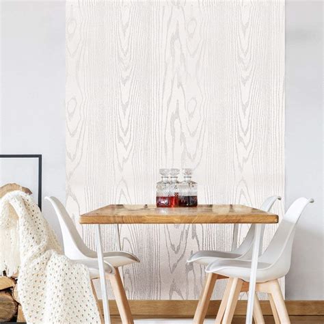 White Wood Peel and Stick Wallpaper Self Adhesive Contact Paper for ...